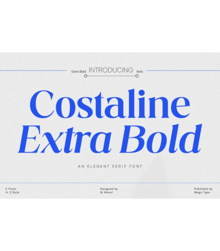 Costaline Extra Bolt Costaline Extra Bold Font - Image 1