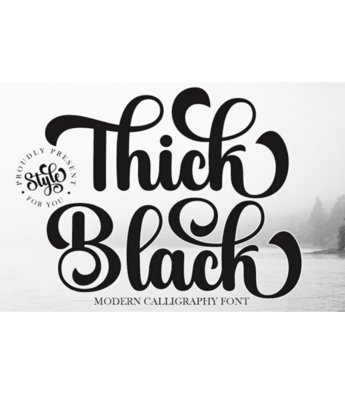 Photo Standart Size Thick Black Font - Image 1