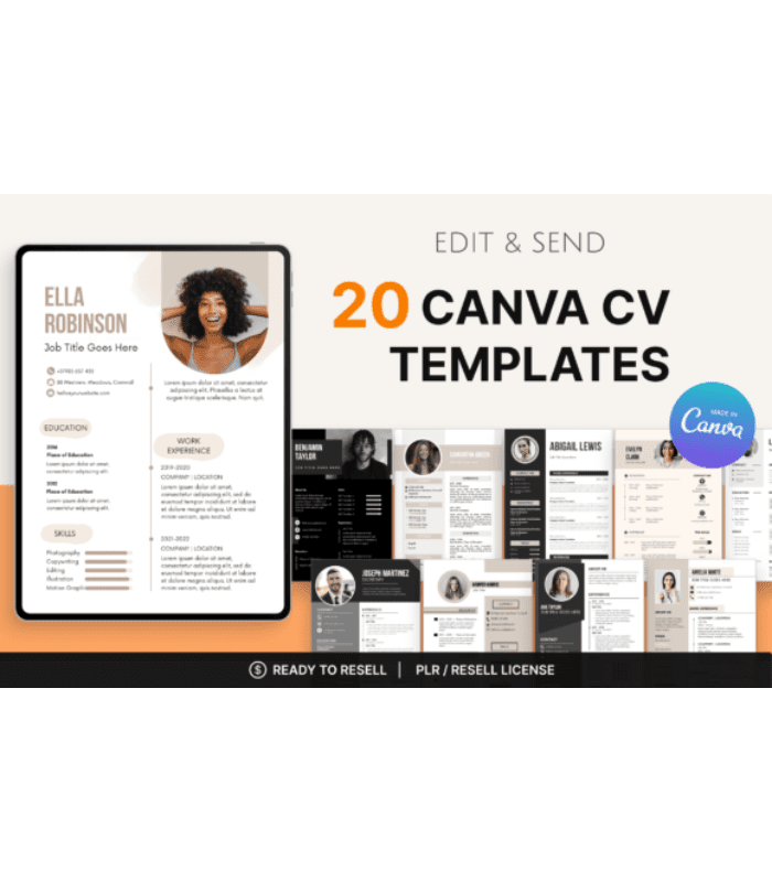 Photo Standart Size 700 X 800 (2) 20 Canva CV Templates - Image 1