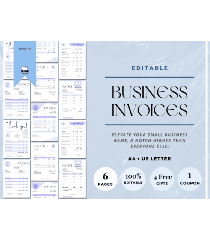 Photo Standart Size 700 X 800 (2) Editable Order Forms Bundle, Invoice - Image 1