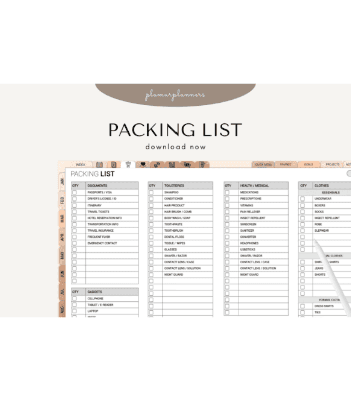 Photo Standart Size 700 X 800 (2) Packing List – Printable & Digital Travel - Image 1