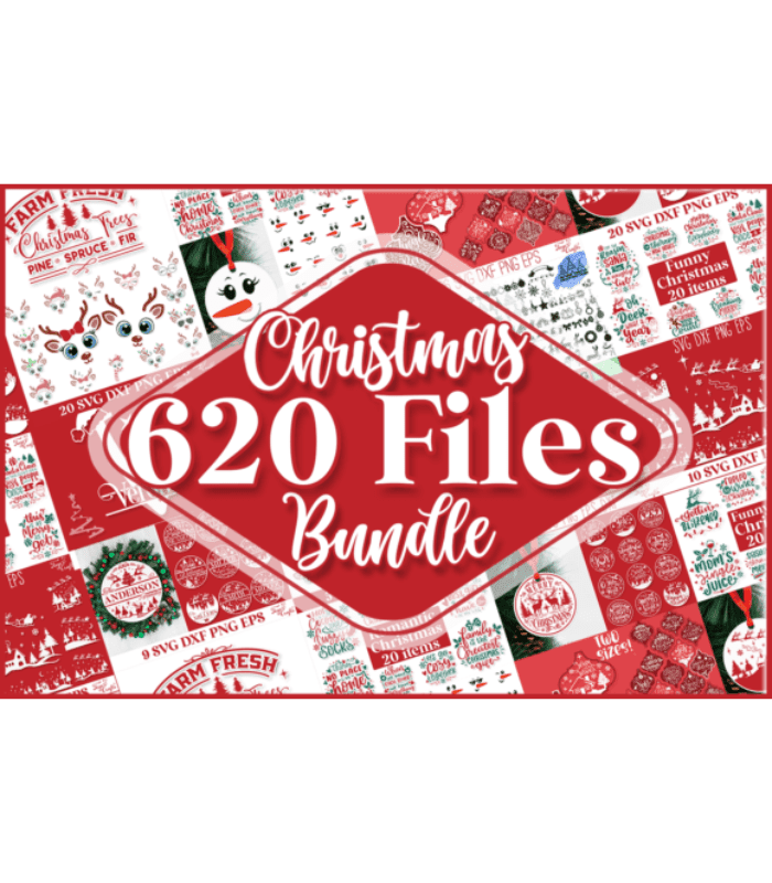 Christmas SVG Bundle with 620 Items - Image 1
