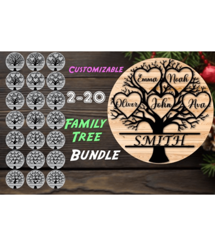 Photo Standart Size 700 X 800 Family Tree SVG Bundle - Image 1