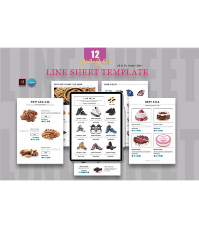 Photo Standart Size 700 X 800 (4) Line Sheet for Wholesale Template - Image 1