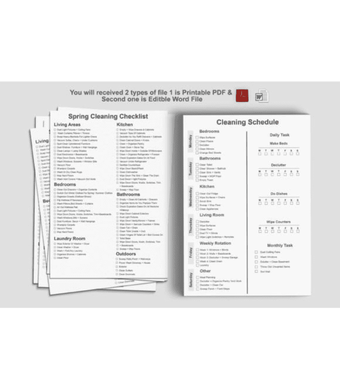 Photo Standart Size 700 X 800 (5) Cleaning Checklist & Planner - Image 1