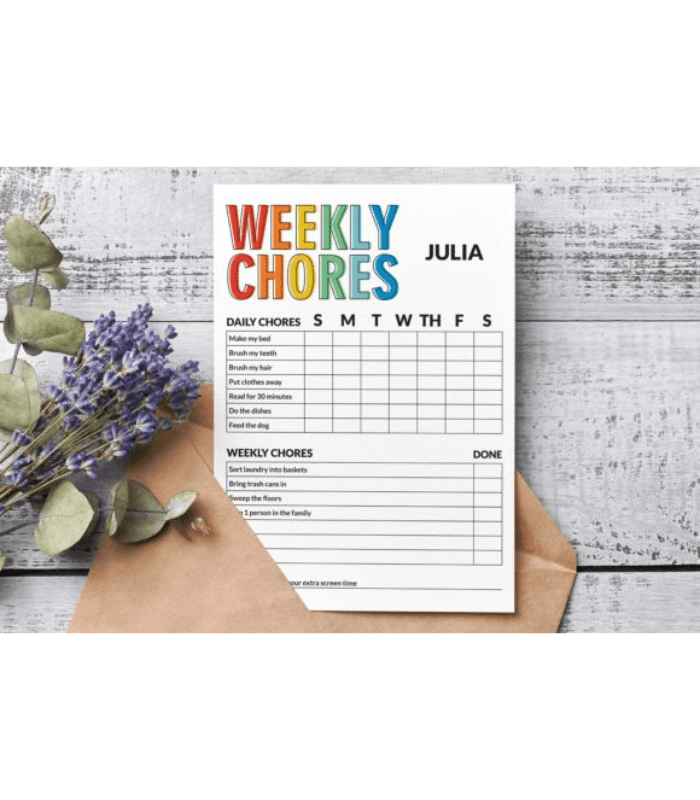 Photo Standart Size 700 X 800 (6) Kids Chore Chart,Chore List - Image 1