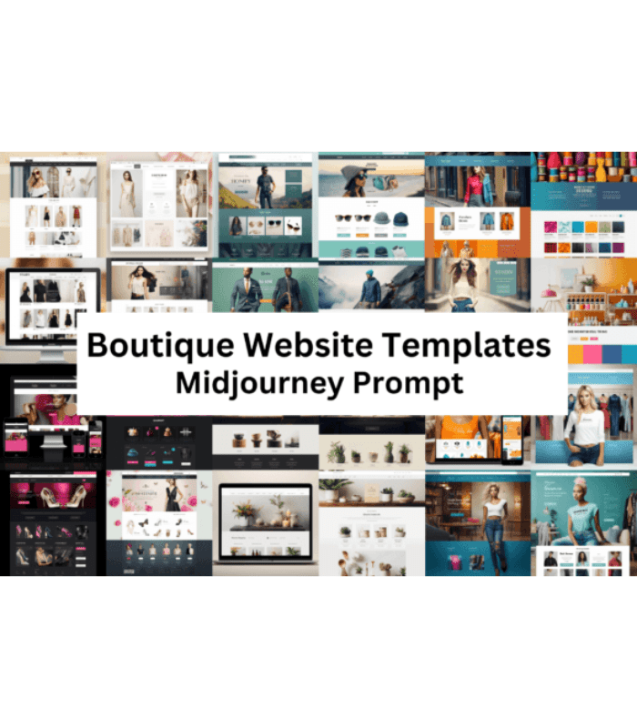 Boutique Website Templates Midjourney Prompt - Image 1